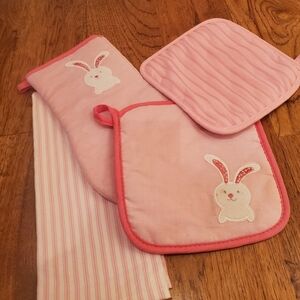Pink Bunny Kids Accessories Set